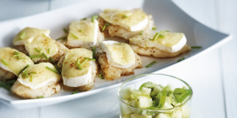 Panga met brie en bieslook