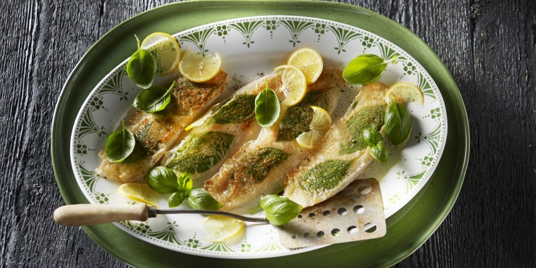 Krokante tilapia met basilicum