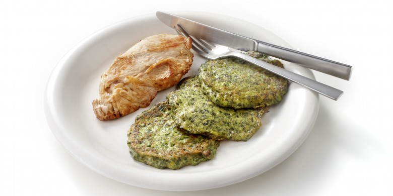 Boerenkoolpannenkoekjes met varkensfilet