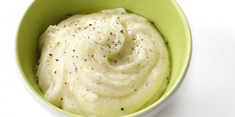 Aardappelpuree met peperige olie