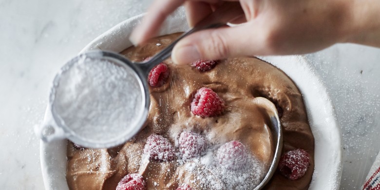 Easy chocolademousse met frambozen