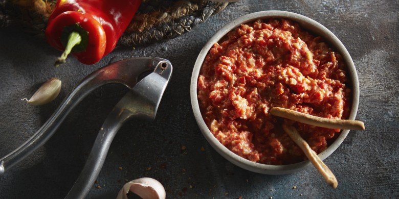 Paprikapesto met geitenkaas