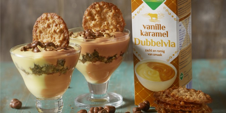 Vanille-karamelflip met speculaas en noten