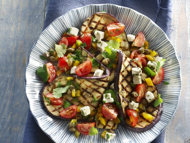 Auberginesalade met feta