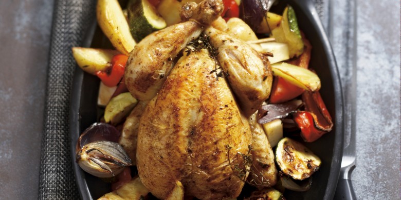 Kip met groenten uit de oven