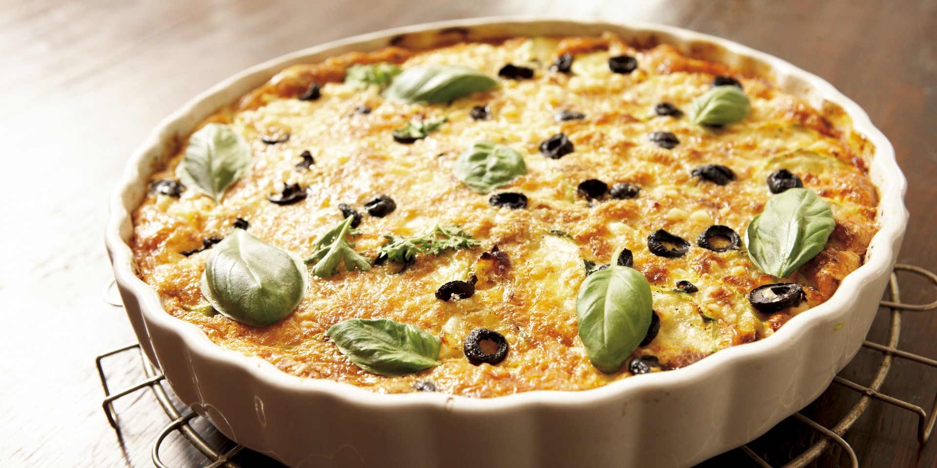 Ovenschotel van courgette en tomaat