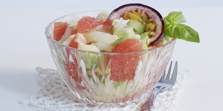 Avocadococktail met passievruchtensaus