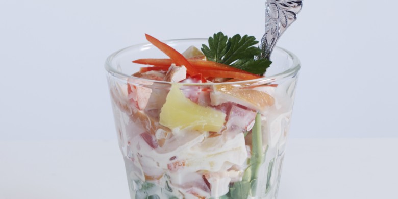 Kipcocktail met ananas