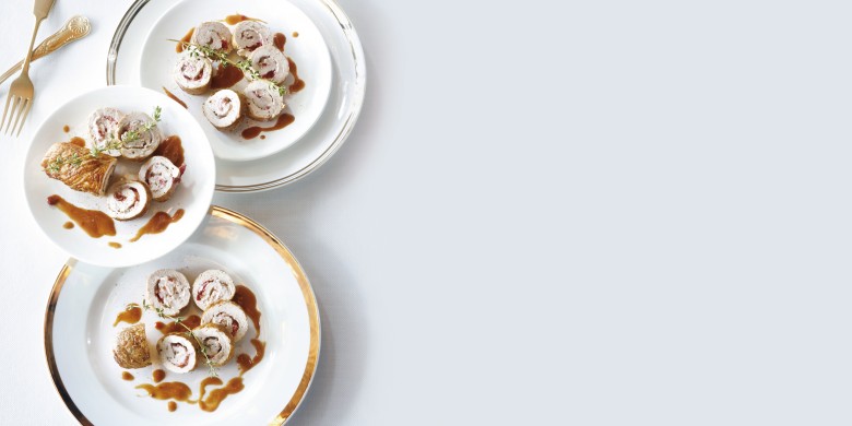 Kalkoenvinken met cranberryvulling