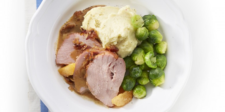 Beenham met sinaasappel-kaneelsaus