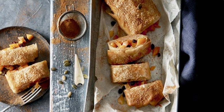 Strudel met pompoenvulling