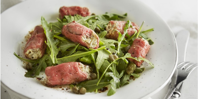 Rosbiefrolletjes met champignontapenade