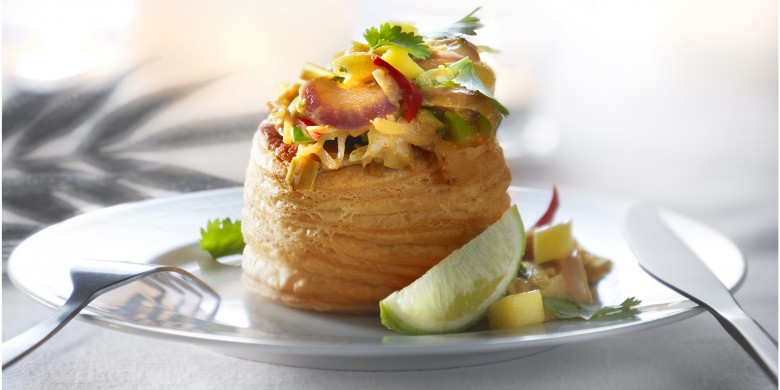 Thais groentepasteitje met mango