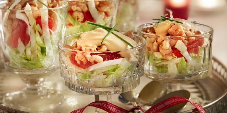 Garnalencocktail met grapefruit