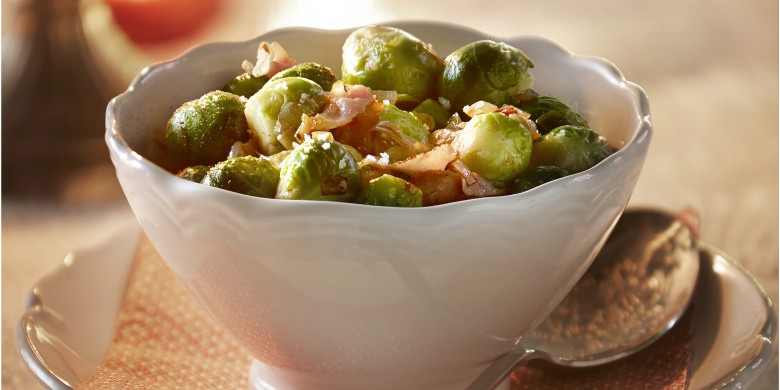 Spruitjes met sjalotjes en bacon