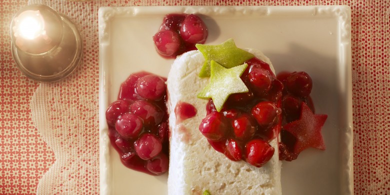 Rijstpudding met kersen en cranberry's