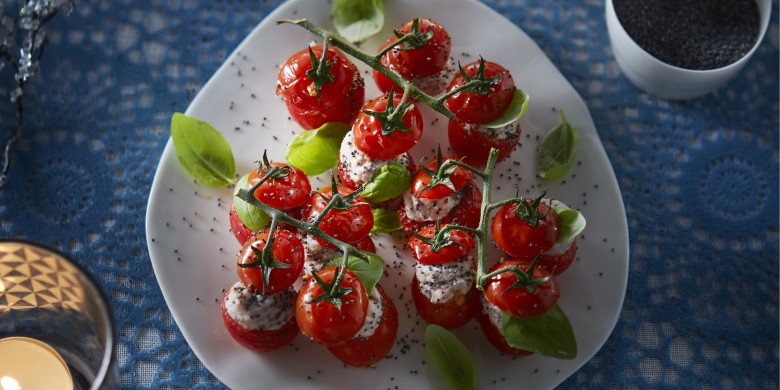 Tomaatjes met roomham