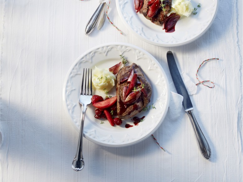 Biefstuk met mosterd-sjalottensaus