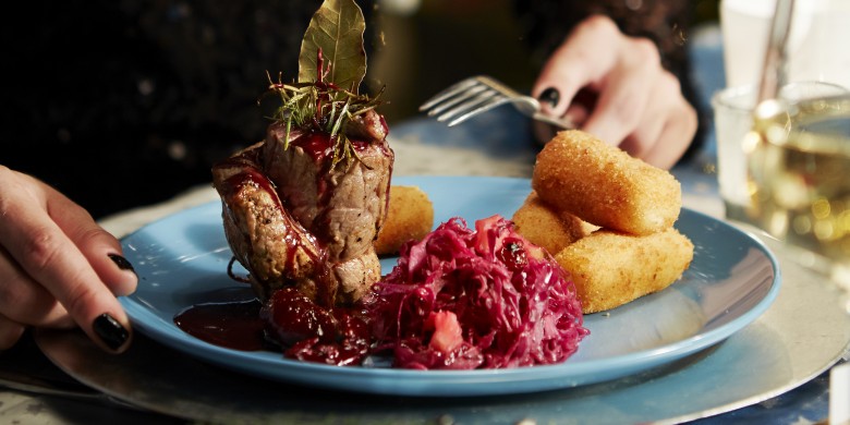 Entrecote met rodewijnsaus