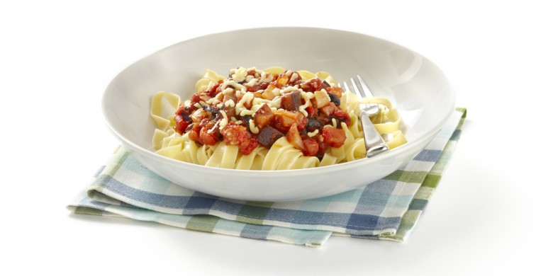 Tagliatelle met auberginesaus