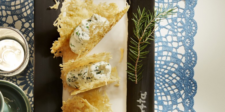 Kaaskrul met kruidenricotta