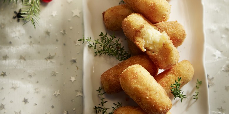 Knolselderijkroketjes met oude kaas
