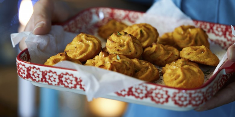Pommes duchesses van zoete aardappel