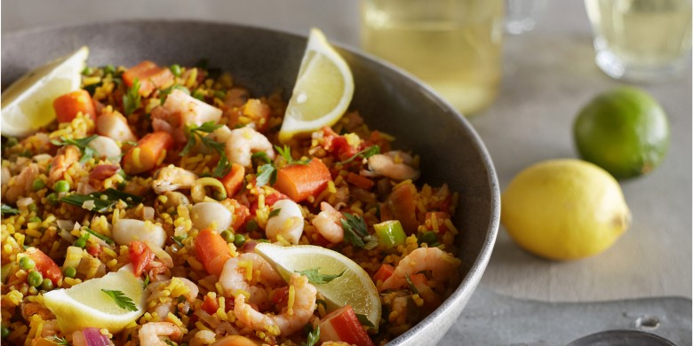 Paella rapido met zeevruchten