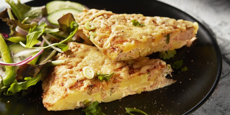 Aardappelomelet met tonijn