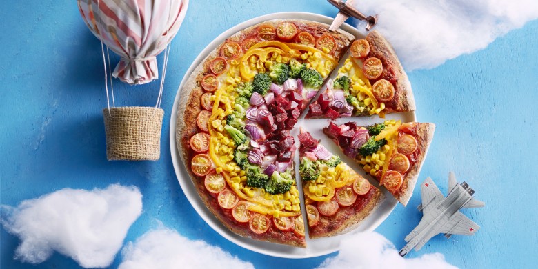 Regenboogpizza