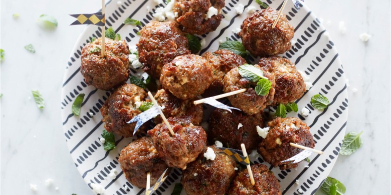 Gehaktballetjes met feta en munt