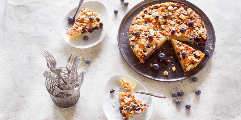 Clafoutis met blauwe bessen