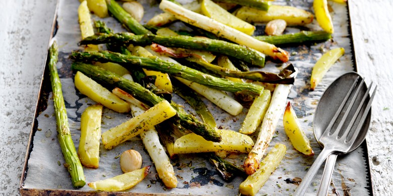 Asperges van de plaat