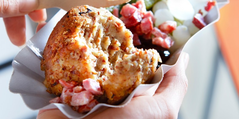 Bonenballetjes met spek