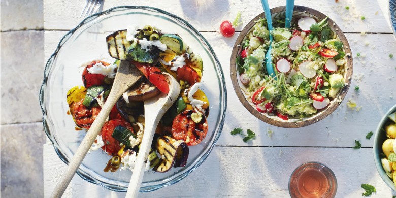 Geroosterde groenten met balsamicodressing