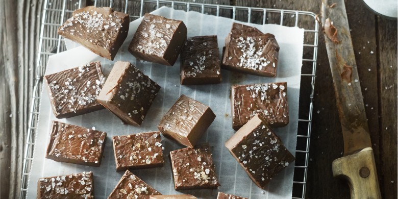 Fudge met grof zeezout