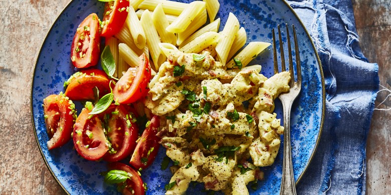 Kipreepjes in romige mosterdsaus