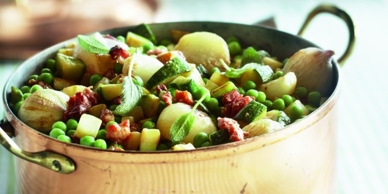 Groentepot met spekjes en salie
