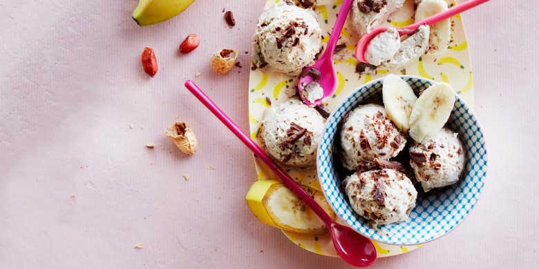 Banaan-pindakaas-froyo