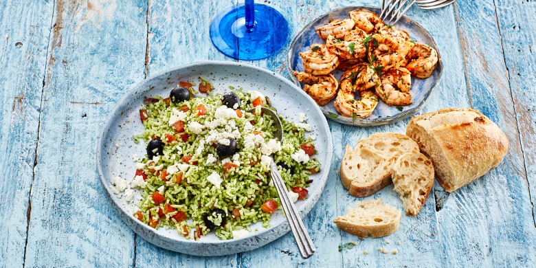 Griekse rijstsalade