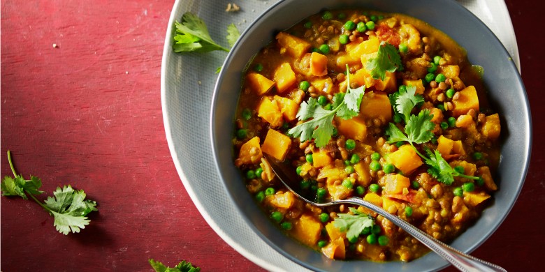 Pompoen-linzencurry