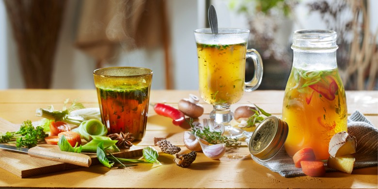 Krachtige paddenstoelenbouillon