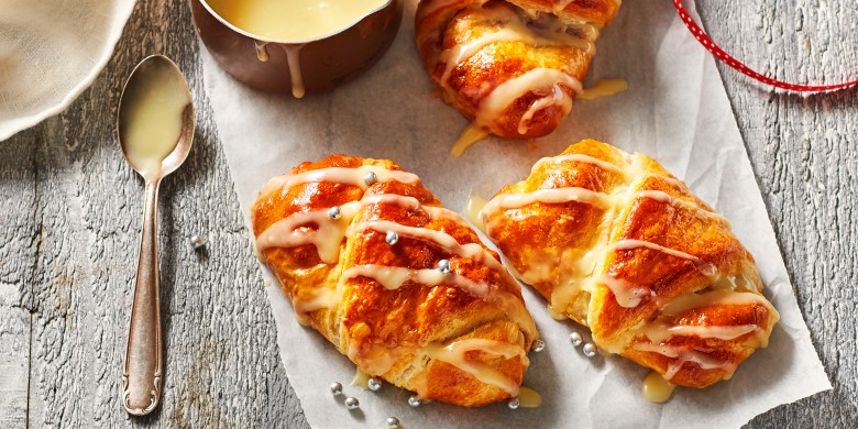 Cranberrycroissants met witte chocolade