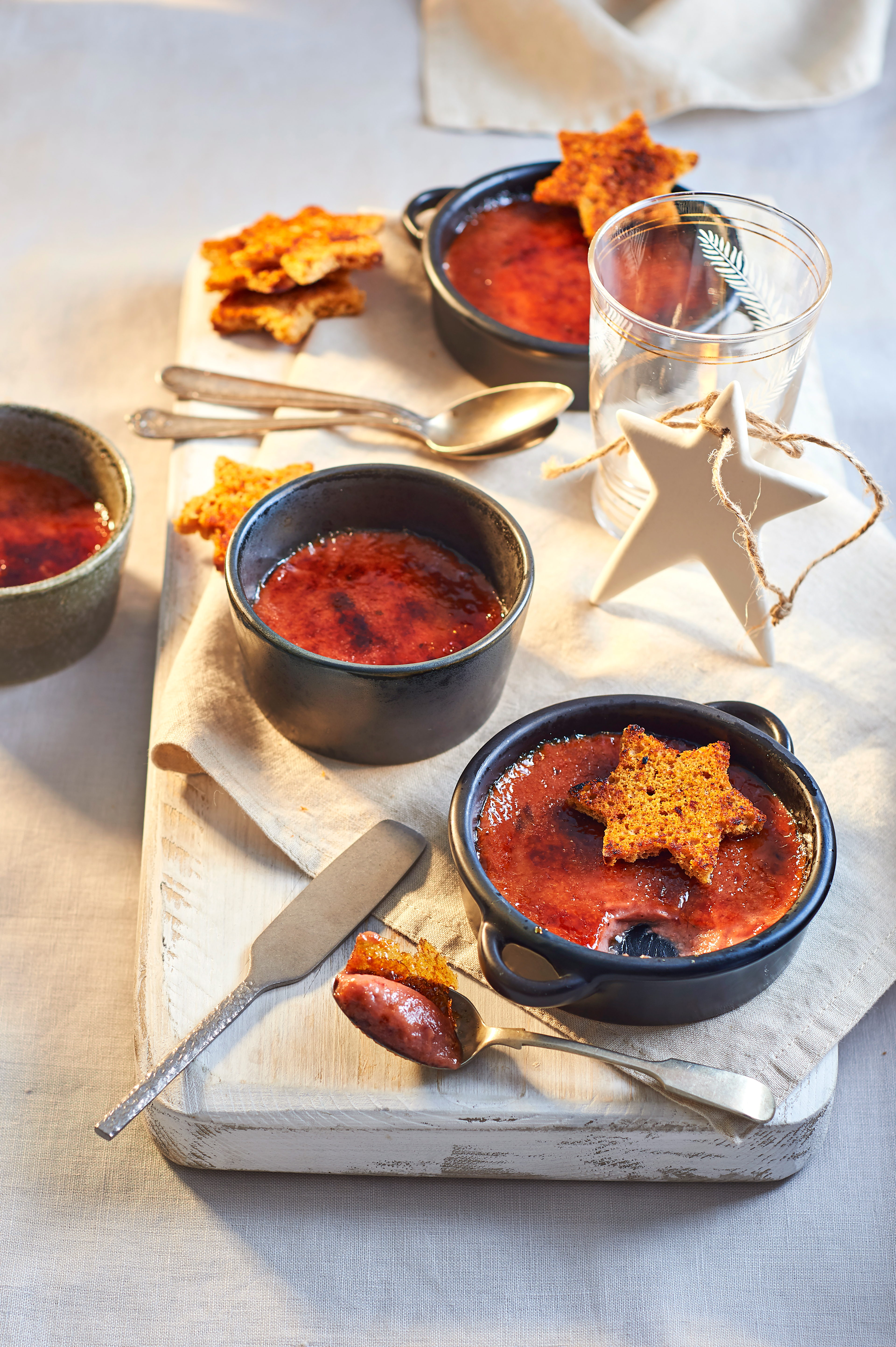 Crème brûlée van paté met kruidkoekcrouton