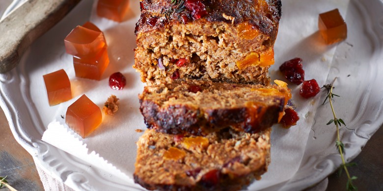 Gehaktterrine met cranberry's en abrikozen