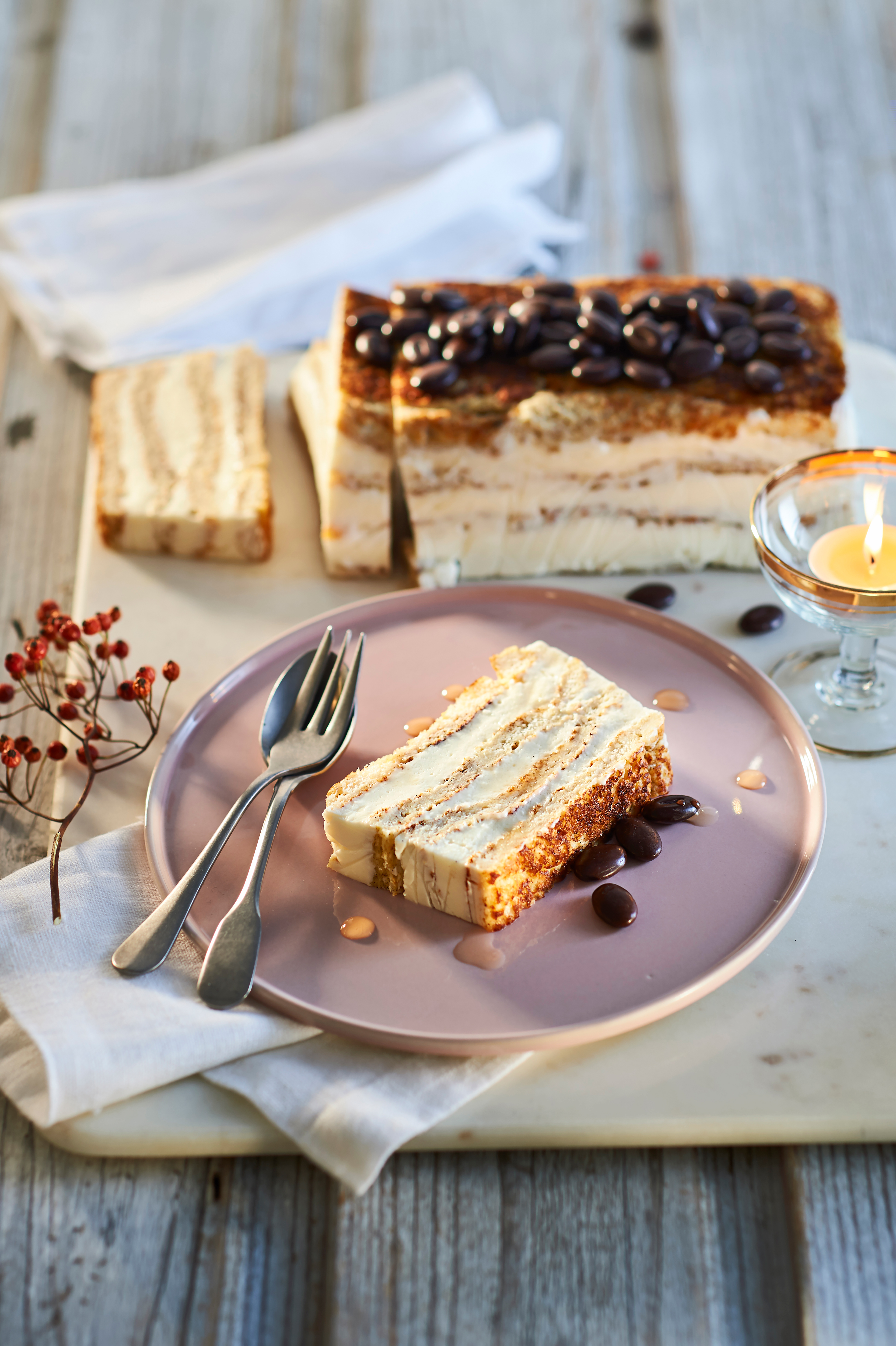 Terrine van wentelteefjes met kaneelbavarois