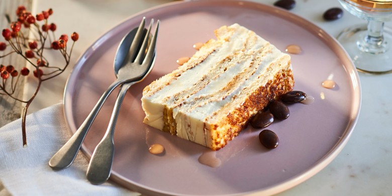 Terrine van wentelteefjes met kaneelbavarois
