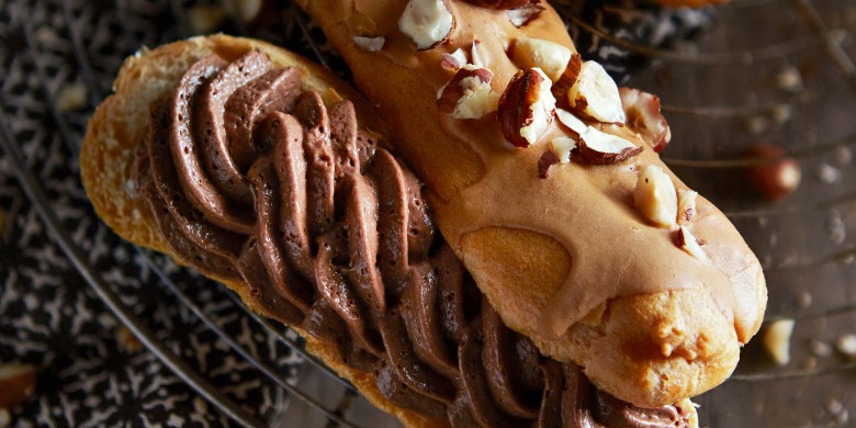 Eclairs met choco-hazelnootvulling