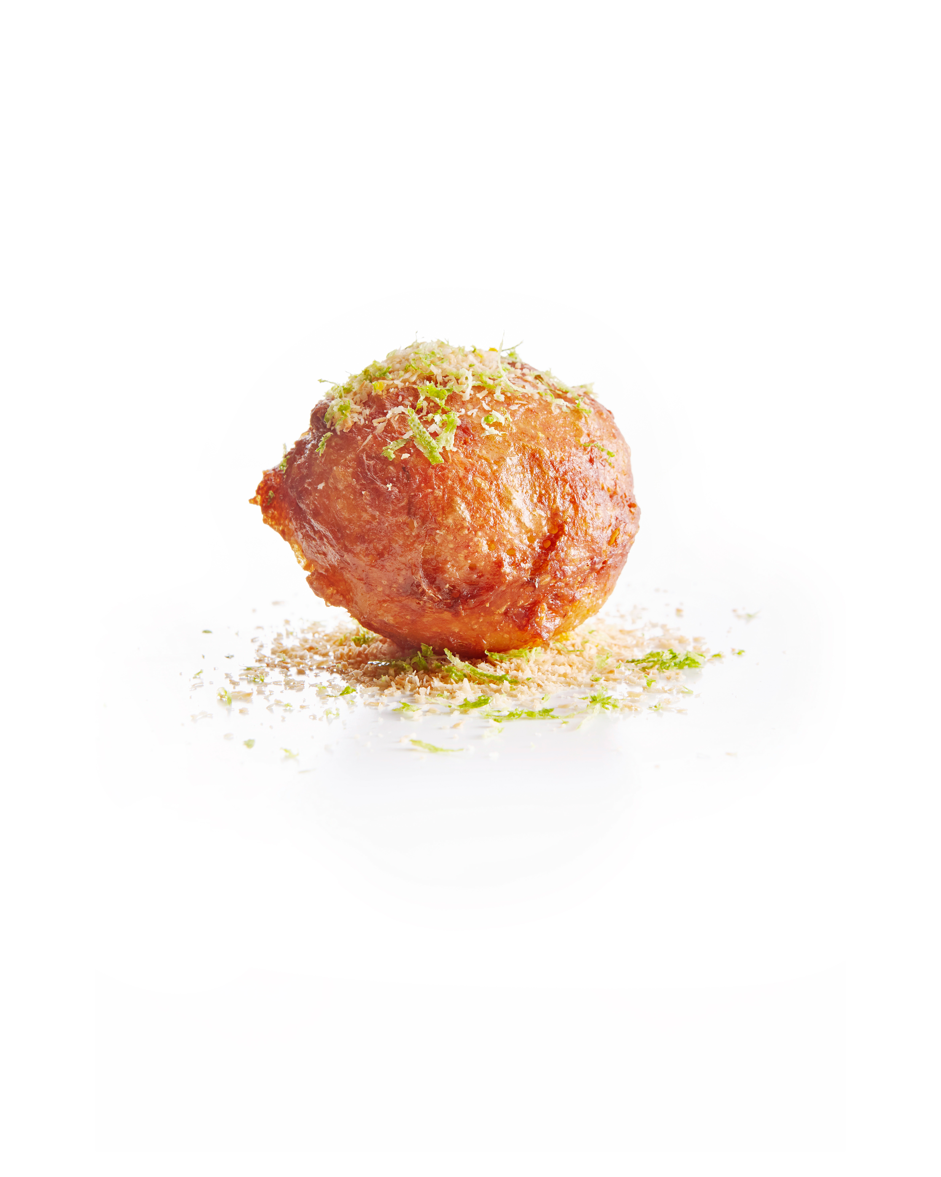 Oliebollen met kokos en limoen