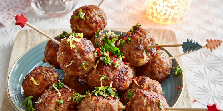 Gehaktbalspiesjes met gremolata